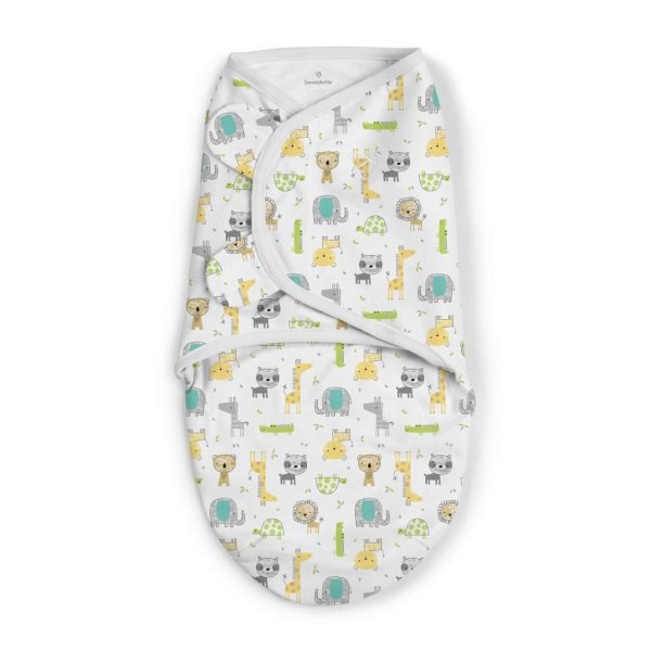 Summer Infant Art.55646 SwaddleMe Safari Хлопковая пелёнка для комфортного сна, пеленания 3,2 кг до 6,4 кг.
