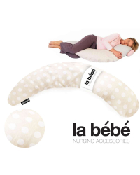 La Bebe™ Moon Maternity Pillow Art.108058 White Dots Большая подушка для беременных с наполнителем из Memory Foam (особенно мягкий и тихий наполнитель) 185cm