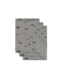 Jollein Muslin Face Spot Storm Art.536­-848­-65347 Высококачественная муслиновая пелёнка для лица, 3 шт. (15х21 см)