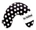 La Bebe™ Mimi Nursing Cotton Pillow Art.74279 Black&amp;White dots Подковка для сна, путишествий, кормления малыша 19x46cm