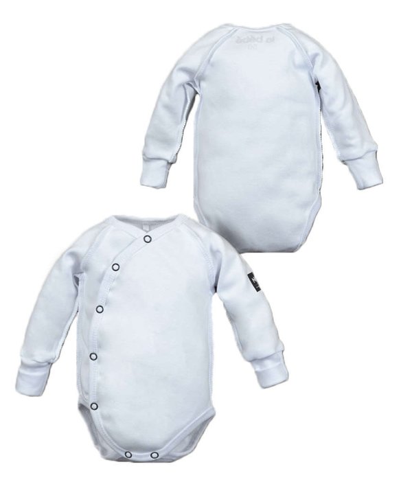 Обложка книги «La Bebe ™ Baby Body Art.117683 White Бодик из 100% мягкого хлопка с длинным рукавом»