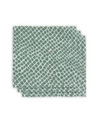 Jollein Muslin Face Snake Ash Art.537-­848­-65350 Высококачественная муслиновая пелёнка для лица, 3 шт. (30x30 cm)