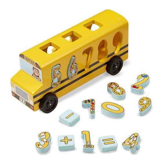 Обложка книги «Melissa&amp;Doug Number Bus Art.19398 Деревянный развивающий Автобус»