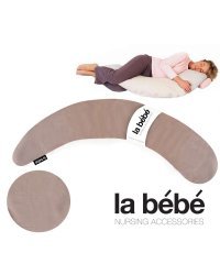 La Bebe™ Moon Maternity Pillow Art.120638 Beige Большая подушка для беременных с наполнителем из Memory Foam (особенно мягкий и тихий наполнитель) 185cm