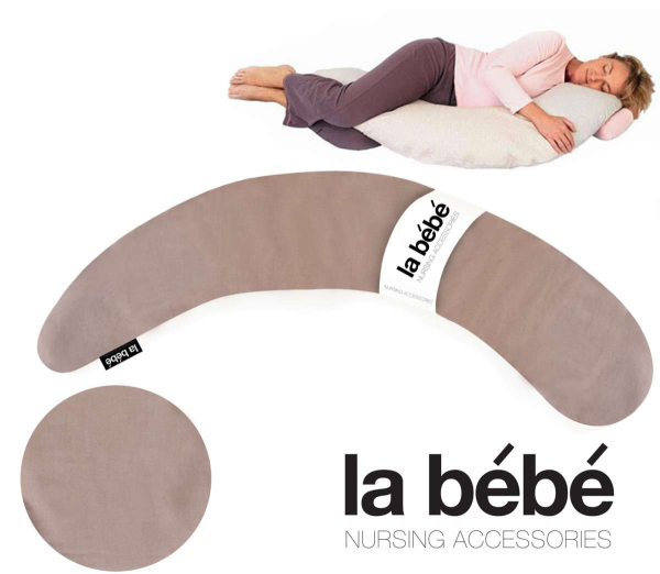 La Bebe™ Moon Maternity Pillow Art.120638 Beige Большая подушка для беременных с наполнителем из Memory Foam (особенно мягкий и тихий наполнитель) 185cm