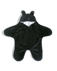 La bebe™ Minky+Cotton Art.104791 Black Комбинезон для малыша (конвертик) в автокресло или коляску с ручками и ножками
