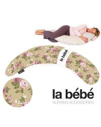 La Bebe™ Moon Maternity Pillow Art.106664 Roses Большая подушка для беременных с наполнителем из Memory Foam (особенно мягкий и тихий наполните