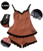 La bebe™ Maternity Cotton Lola Art.86290 Toffee Пижама (майка+шорты) для беременных и кормящих мамочек