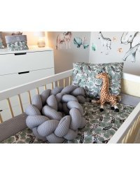 La bebe™ Cotton Border (320) Art.127372 Grey Плетёный бортик-охранка (косичка) для кроватки 320 cм