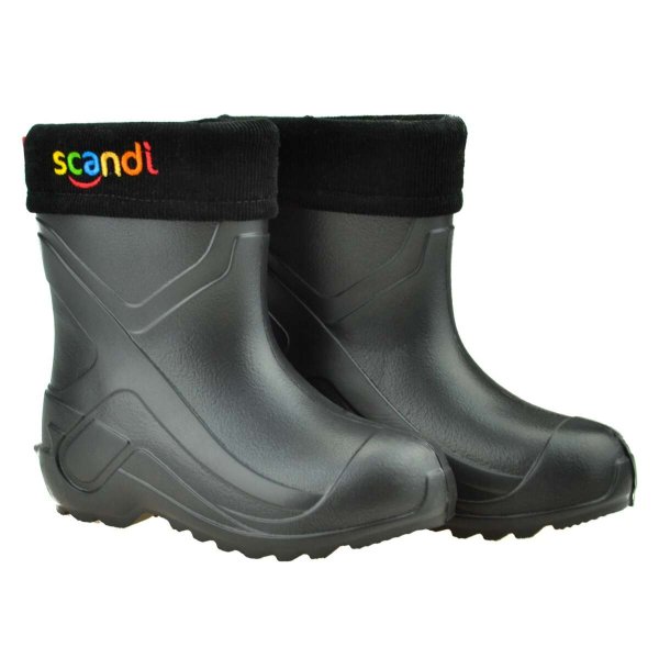 Lemigo Scandi 763 Art.69861 Black Супер лёгкие утеплённые детские сапоги с термо чулком