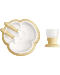 Babybjorn Baby Feeding Set Art.078166 Powder Yellow Комплект столовых принадлежностей (4шт.)