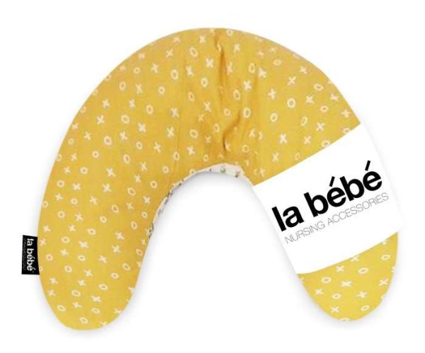 La Bebe™ Mimi Pillow Art.101709 TicTacToe Подкова для сна, кормления малыша (гречиха) 19x46cm