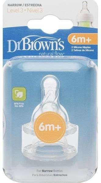 Обложка книги «Dr.Browns Wide Neck Options Art.332-INTL Силиконовые соски для бутылочек от 6+ мес. (2 шт.)»