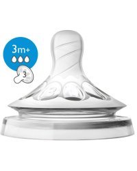 Phillips Avent Natural Art.SCF 043/27 бутылочку для кормления сосок (3м +) (со средней скоростью потока) (2x).