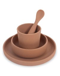 Jollein Dinner Set Silicone Caramel Art.705-007-00092 Набор посуды из силикона