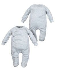 La Bebe™ Baby Romper Art.134815 Grey Детские ползунки с длинным рукавом и закрытыми пяточками из чистого хлопка