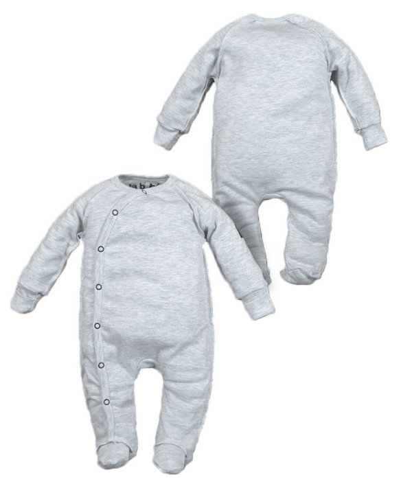 Обложка книги «La Bebe™ Baby Romper Art.134815 Grey Детские ползунки с длинным рукавом и закрытыми пяточками из чистого хлопка»