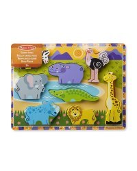 Melissa&amp;Doug Puzzles Safari Art.13722 Деревянный пазл для малышей
