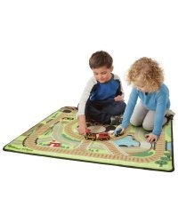 Melissa&amp;Doug Train Rug Art.19554 Детский коврик для игр с паравозиком 91x100см