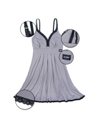 La Bebe™ Nursing Eclipse Art.119275 Grey Ночнушка для беременных и кормящих
