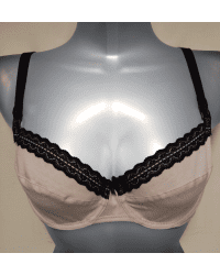La Bebe™ Lingerie Basic Bio Cotton Art.135070 Powder Бюстгальтер для кормления с отстёгивающейся мягкой чашкой и стабильной поддержкой груди.