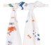 Jollein Muslin Dinosaur Art.535­-852-­65312 Высококачественная муслиновая пелёнка из бамбука, 2 шт. (115x115 см)