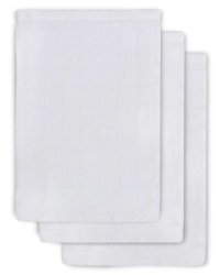 Jollein Muslin Face White Art.00100121 Высококачественная муслиновая пелёнка для лица, 3 шт. (15х21 см)