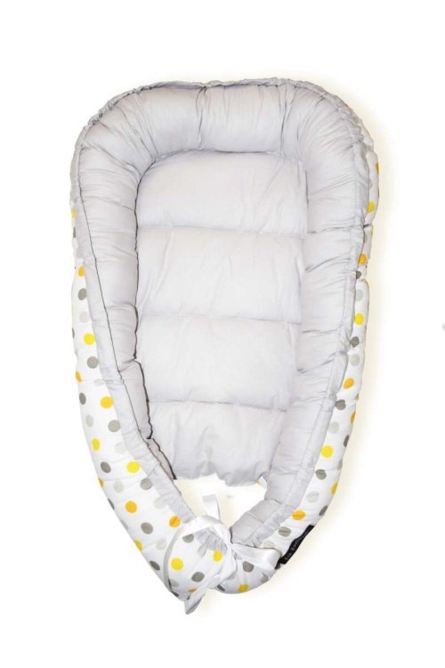 La Bebe™ Babynest Cotton Art.106220 Color dots Гнездышко – кокон для новорожденных