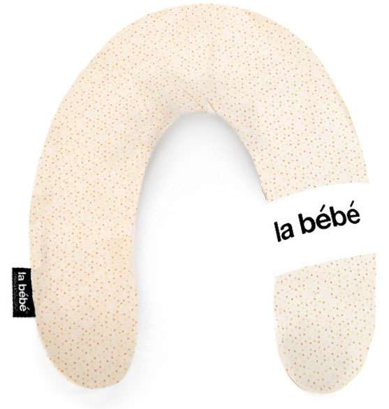 La Bebe™ Rich Maternity Pillow Art.49527 Pink Red Dots Подкова для сна, кормления малыша, 30x104 cm