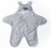 La bebe™ Minky+Cotton Art.104790 Grey Комбинезон для малыша (конвертик) в автокресло или коляску с ручками и ножками