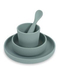 Jollein Dinner Set Silicone Ash Green Art.705-007-00095 Набор посуды из силикона