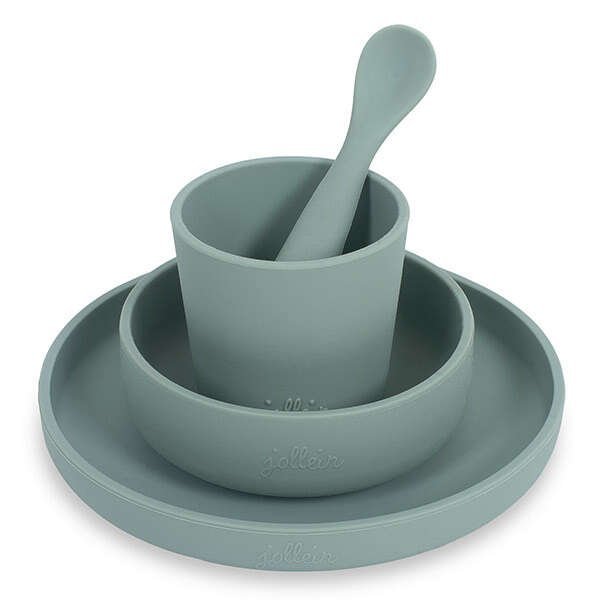 Обложка книги «Jollein Dinner Set Silicone Ash Green Art.705-007-00095 Набор посуды из силикона»