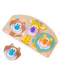 Melissa&amp;Doug Peg Puzzle Safari Art.13439 Деревянный развивающий пазл для малышей