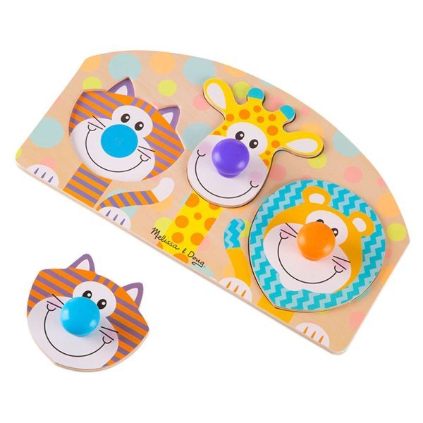 Melissa&amp;Doug Peg Puzzle Safari Art.13439 Деревянный развивающий пазл для малышей