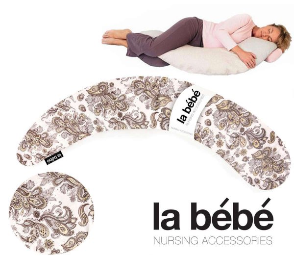 Обложка книги «La Bebe™ Moon Maternity Pillow Art.41696 Подушка-подковка для беременных с наполнителем из полистерола [2 хлопковых чехла] 185см»