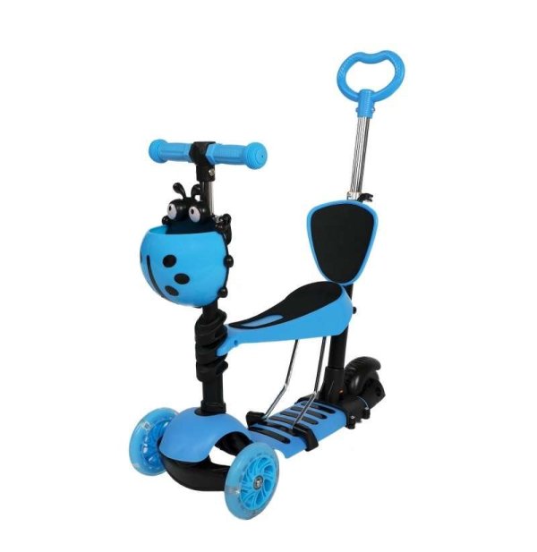 TLC Scooter 3 in 1 Art.54703 Blue Трехколесный самокат c ручкой