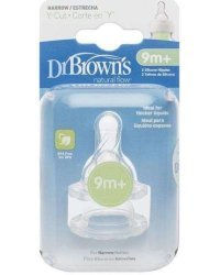 Dr.Browns Art.312-INTL Силиконовые соски для бутылочек c регулируемой скоростью течения от 9+ мес. (2 шт.)