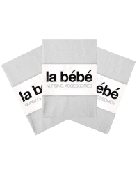 La Bebe™ Set 75x75(3) Art.85197 Grey Комплект детских пеленочек [хлопок/сатин] 75x75cm-3 шт.