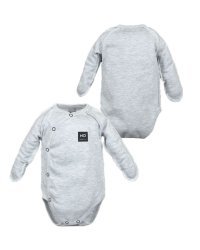 La Bebe ™ Baby Body Art.117681 Grey Бодик из 100% мягкого хлопка с длинным рукавом (made in Latvia)