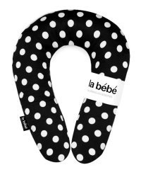 La Bebe™ Nursing Maternity Pillow Snug Art.111346 Black Dots Подковка для сна, кормления малыша 20x70cm