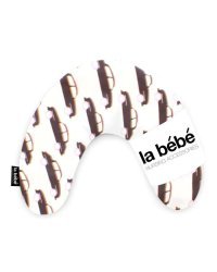 La Bebe™ Mimi Nursing Cotton Pillow Art.35601 Cars Black/White Подкова для сна, кормления малыша 19x46 cm