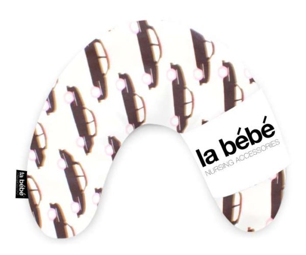 La Bebe™ Mimi Nursing Cotton Pillow Art.35601 Cars Black/White Подкова для сна, кормления малыша 19x46 cm