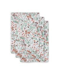 Jollein Muslin Face Bloom Art.536­-848­-65348 Высококачественная муслиновая пелёнка для лица, 3 шт. (15х21 см)