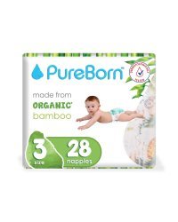 Pureborn Single 3 Organic Bamboo Art.121310 Экологические подгузники-трусики 3 размер, 5.5-8 кг