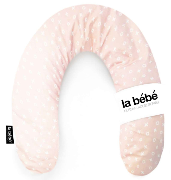 La Bebe™ Rich Cotton Nursing Maternity Pillow Art.55750 Pink Dots Подкова для сна / кормления малыша 30x104 cm