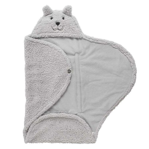 Обложка книги «Jollein Wrap Teddy Bear Grey Art.032-566-65098 Конверт-одеяло флисовый 100x105см»