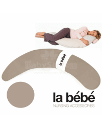 La Bebe™ Moon Maternity Pillow Art.23937 Beige Большая подушка для беременных с наполнителем из синтепона (синтепух,особенно мягкий и ти