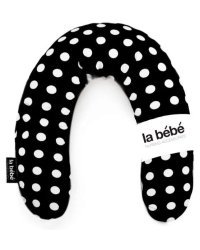 La Bebe™ Rich Cotton Nursing Maternity Pillow Art.74269 Black Dots Подкова для сна, кормления малыша 30x104 cm