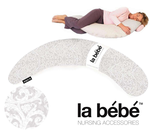 La Bebe™ Moon Maternity Pillow Art.97443 Classic Grey Большая подушка для беременных с наполнителем из Memory Foam (особенно мягкий и тихий наполнитель) 185cm