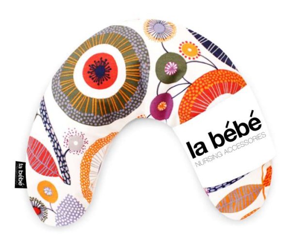 La Bebe™ Mimi Nursing Cotton Pillow Art.78762 Autumn red Подковка для сна, путешествий, кормления малыша 19x46cm
